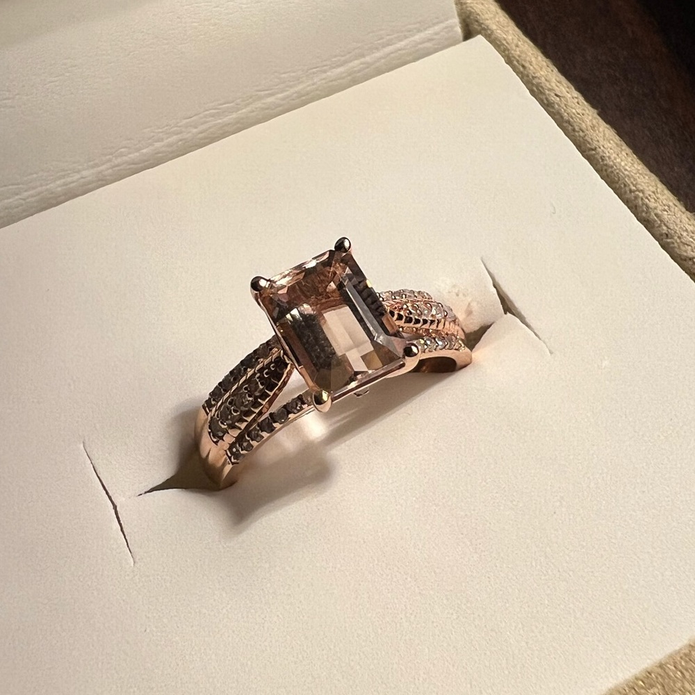 Pink Morganite 14k Rose Gold Ring 1.62ctw